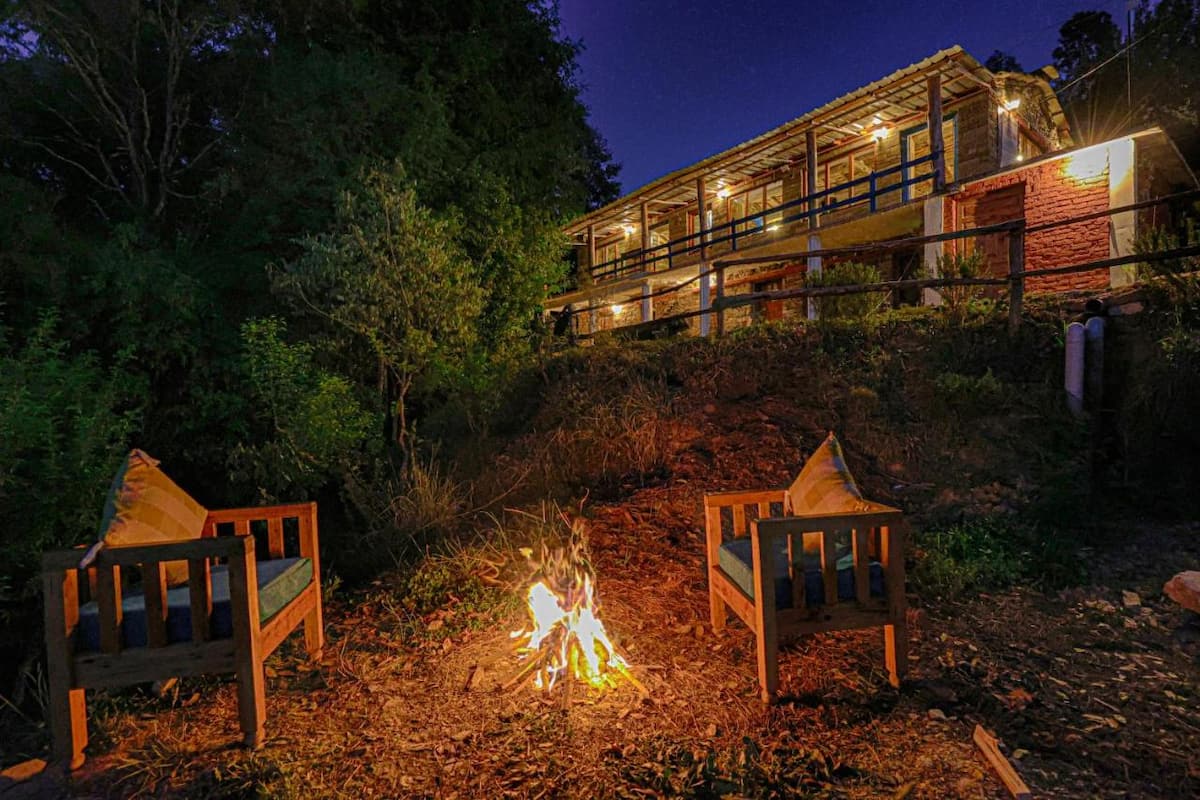 Outdoor bonfire area